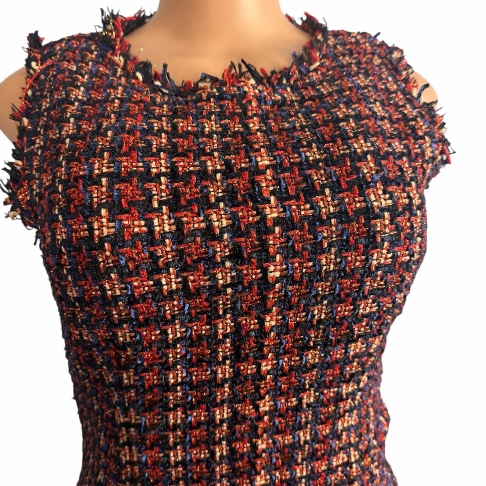 Fate Burgundy & Black Tweed Mini Dress - Picture 6 of 12